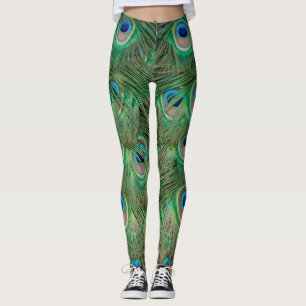 Leggings Plumage de paon