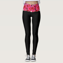 Leggings Plumeria rose hawaiienne jambières de yoga