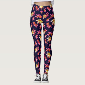 Leggings Plumeria Tropical