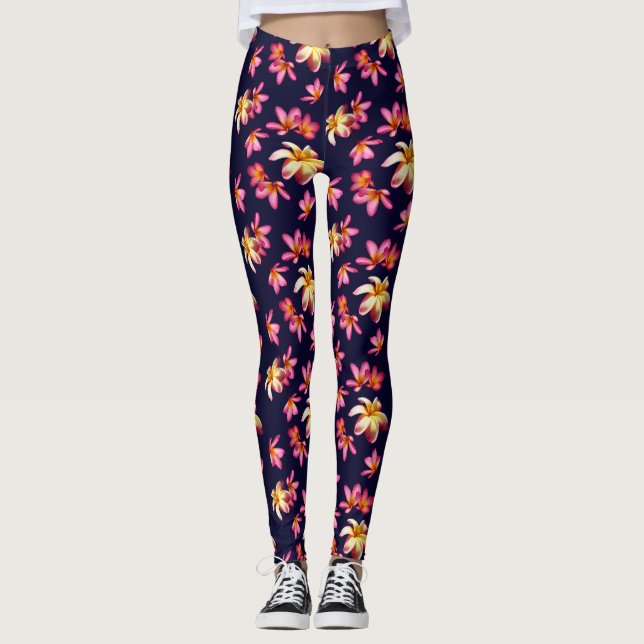 Leggings Plumeria Tropical (Devant)