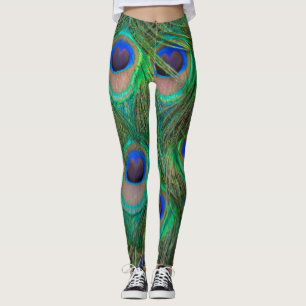 Leggings Plumes du Guêtre-Paon des femmes