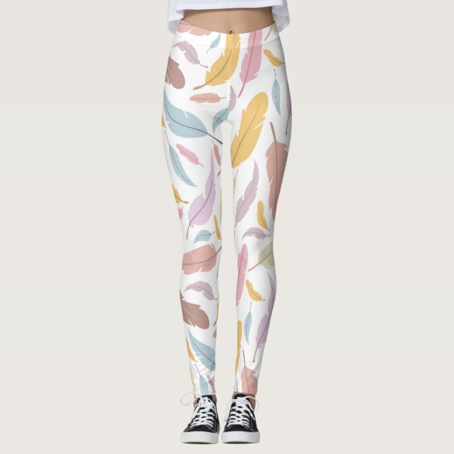 Leggings Plumes motif transparent (Devant)
