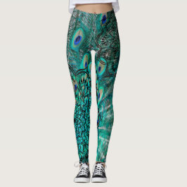 Leggings Plumes Peacock de luxe