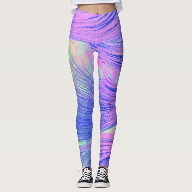 Leggings Plumes Phoenix abstraites (Devant)