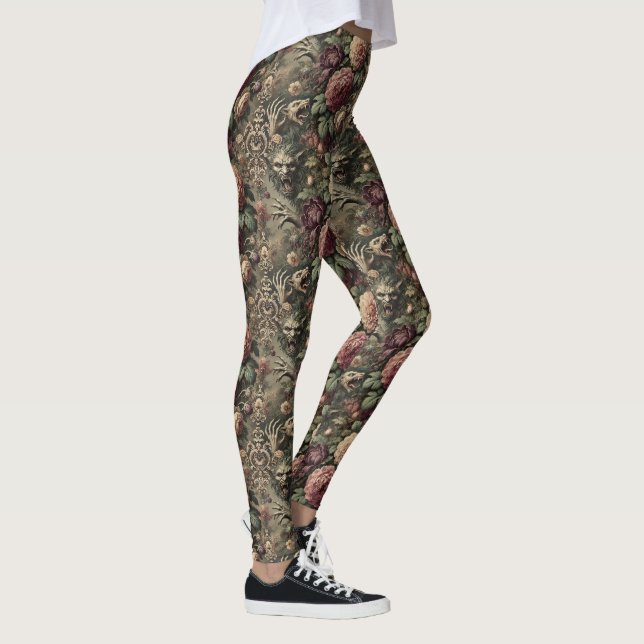 Leggings Plus fort que des fleurs - gothique victorien (Droite)