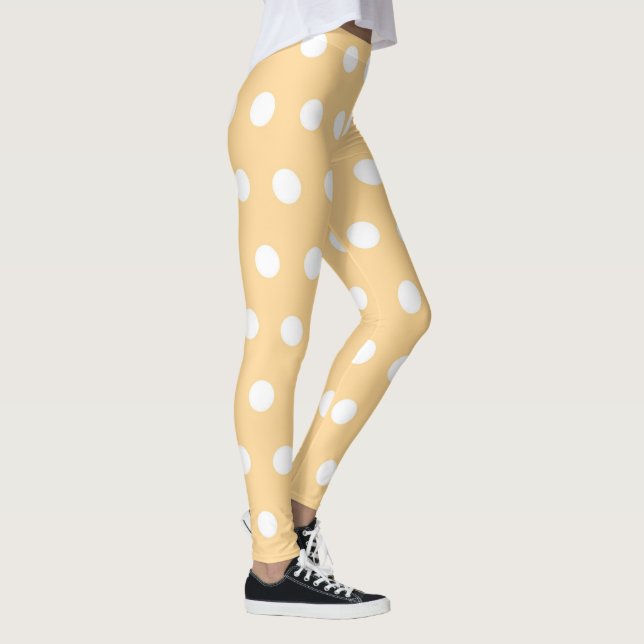 Leggings Poche molle et blanc Polka Motif fille mignonne (Droite)