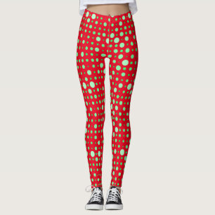 Leggings Point Polka 02.Vert. BG rouge