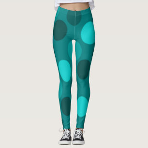 Leggings Point Polka Turquoise