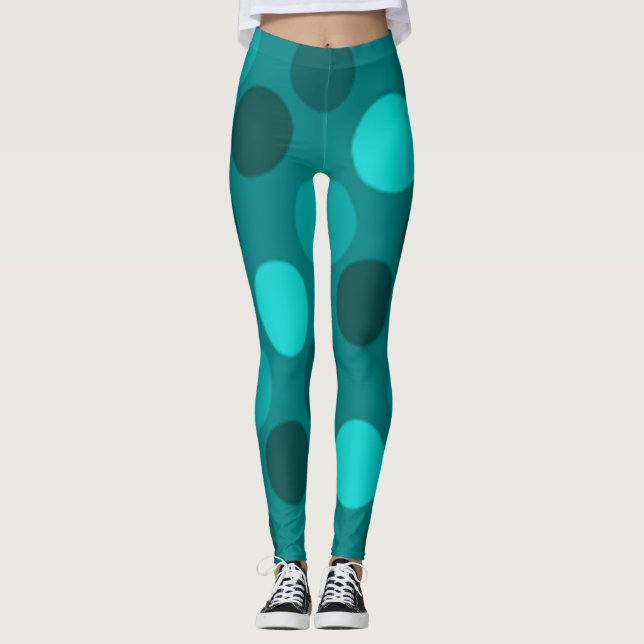 Leggings Point Polka Turquoise (Devant)
