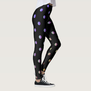 Leggings Pointe Polka beige et noire de Mauve