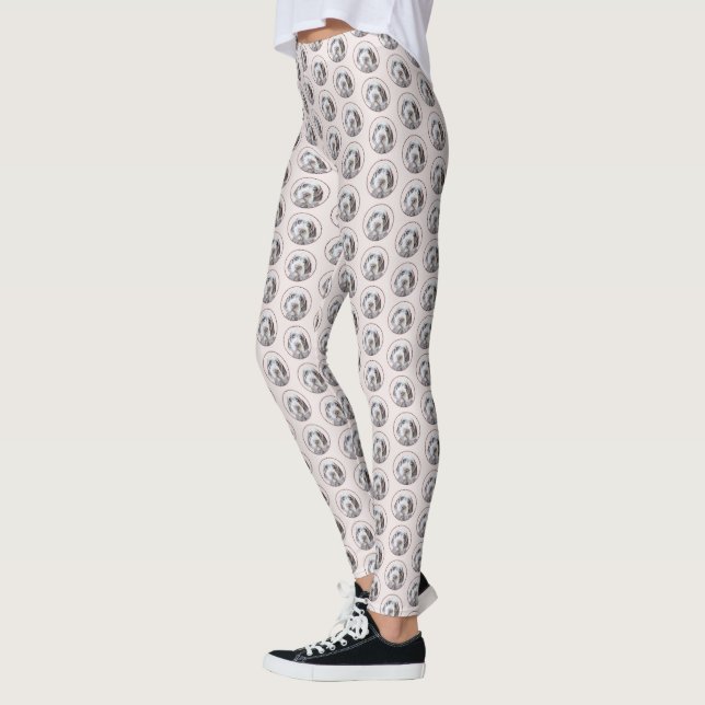 Leggings Pointing à poils durs Peinture Griffon - Art Chien (Gauche)