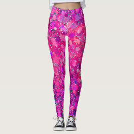Leggings Points d'appui circulaire roses chaudes
