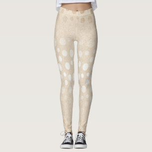 Leggings Points d'ivoire Pearl Gray Argent Pastel Confetti