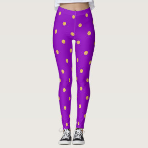 Leggings Points d'Or Pourpre