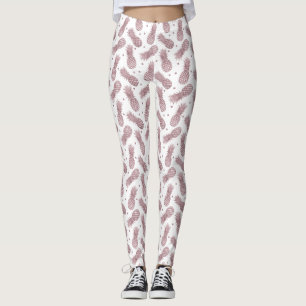 Leggings Points d'or rose Ananas
