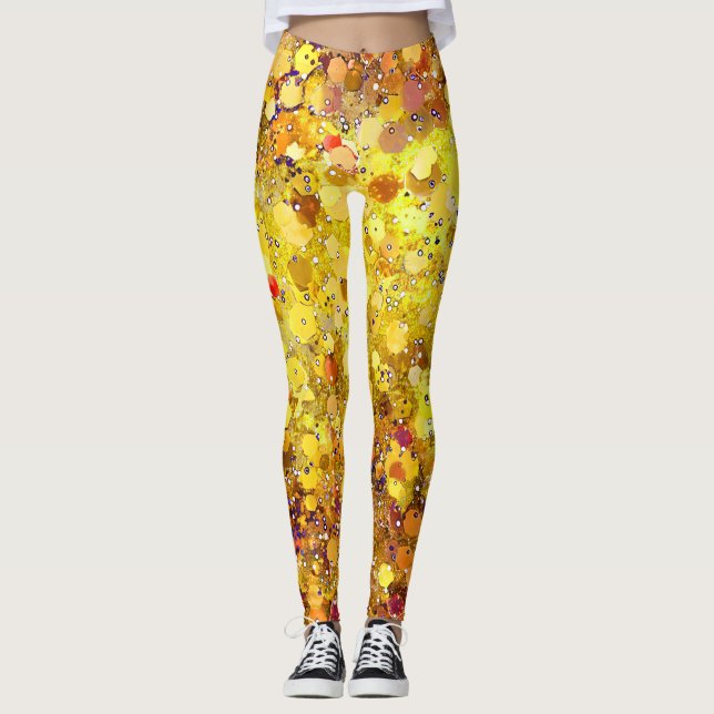 Leggings Points Jaunes Solaires (Devant)