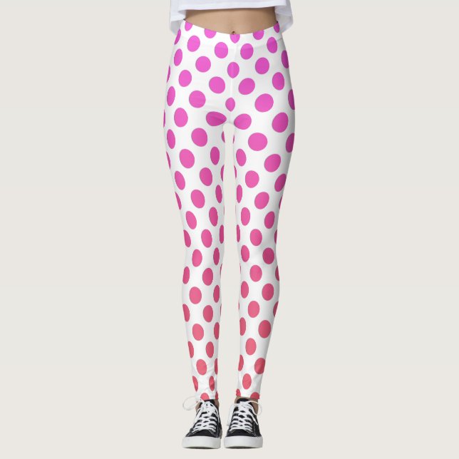 Leggings Points Ombres rose Fuchsia (Devant)