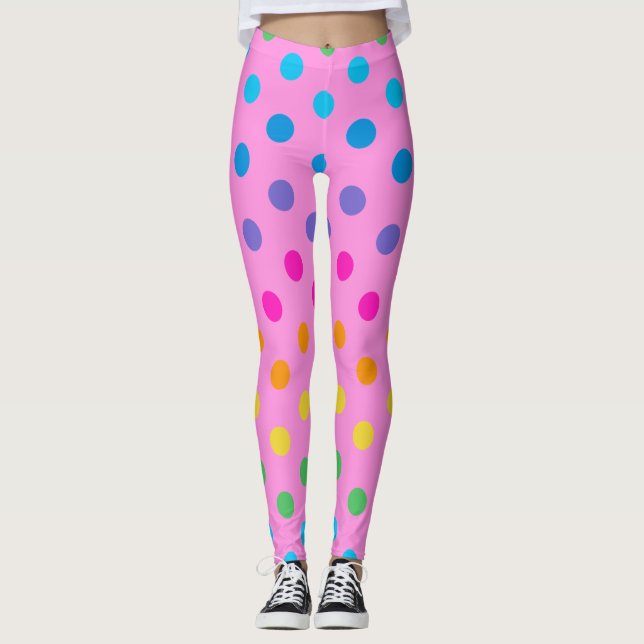Leggings pois arc-en-ciel (Devant)