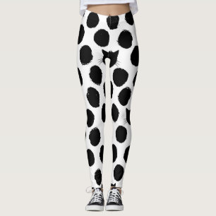 Leggings Pois avec Visages de chat : Jouer Vintage.