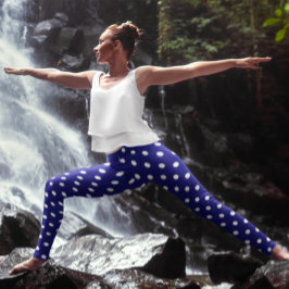 Leggings Pois bleu