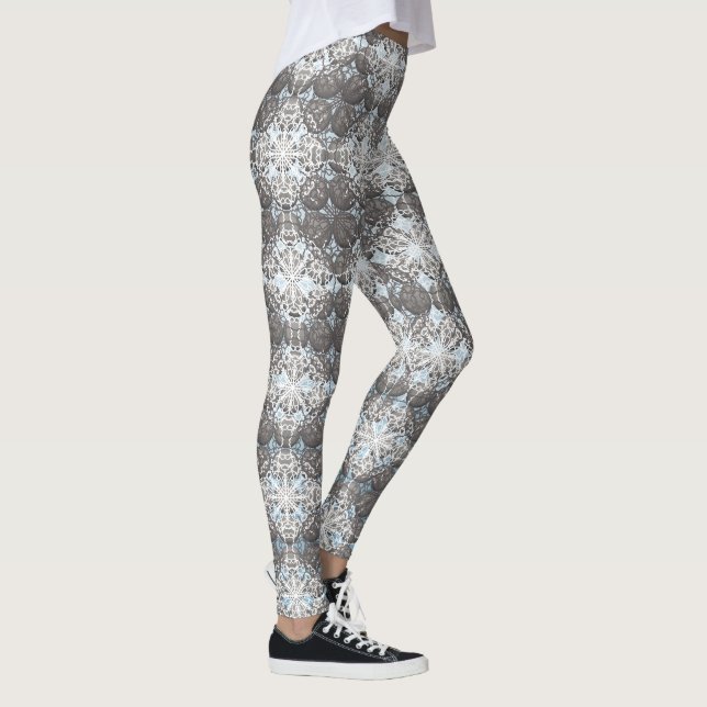 Leggings Pois bleus et gris (Droite)