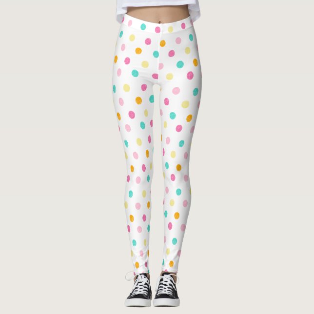 Leggings Pois de couleur bonbon (Devant)