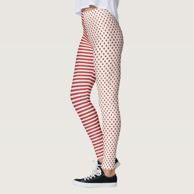 Leggings Pois Et Grandes Motifs De Noël (Gauche)
