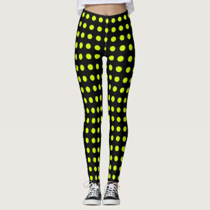 Leggings Pois frais vert citron Motif simple