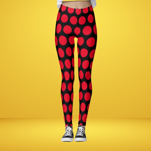 Leggings Pois Rouge Et Noir (Créateur téléchargé)