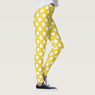 Leggings Pois transparent motif blanc / noir contour