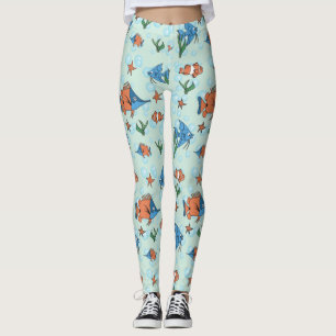 Leggings Poisson Carton mignon