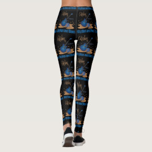 Leggings Poisson-chat, guitares, rythme et bleus, femmes de
