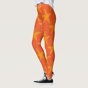 Leggings Poisson étoilé orange Plage Ocean Marine Life