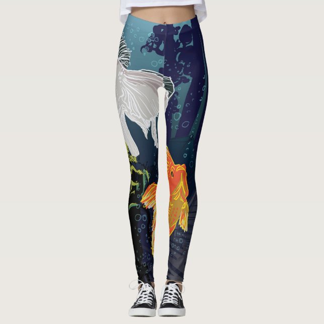 Leggings Poisson rouge au Japon (Devant)