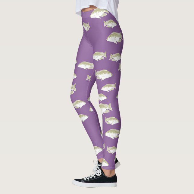 Leggings Poisson sur violet (Gauche)
