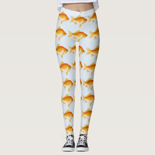 Leggings Poissons d'aquarium - poisson rouge (Devant)