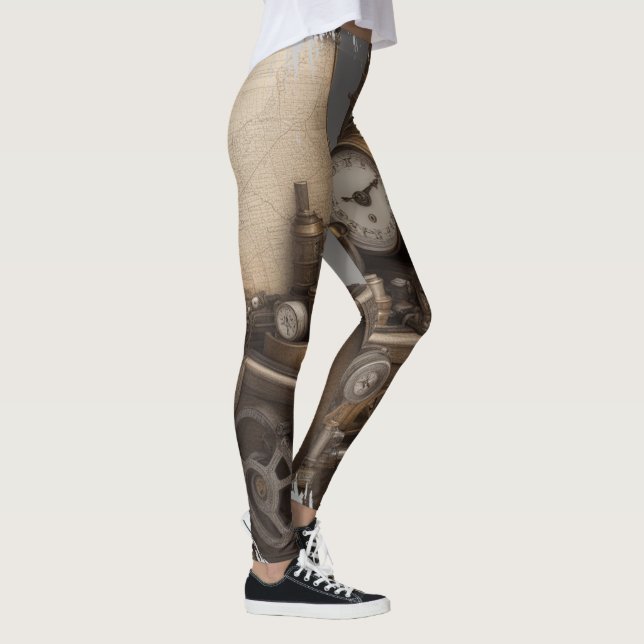 Leggings Poitrine au trésor avec engrenages (Droite)