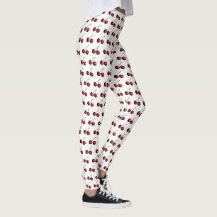 Leggings Poitrines cerise blanc - Couleurs personnalisées