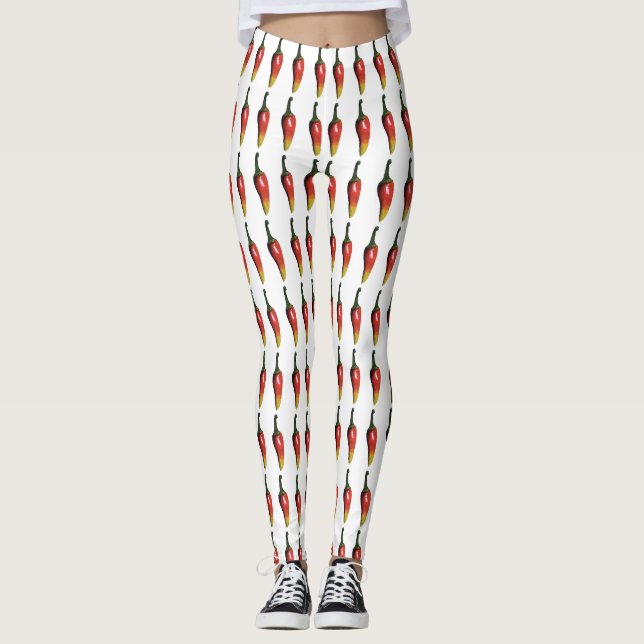 Leggings Poivrons chauds colorés personnalisés (Devant)