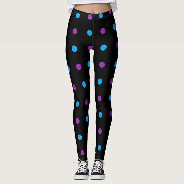 Leggings Polka Point violet rose (Devant)