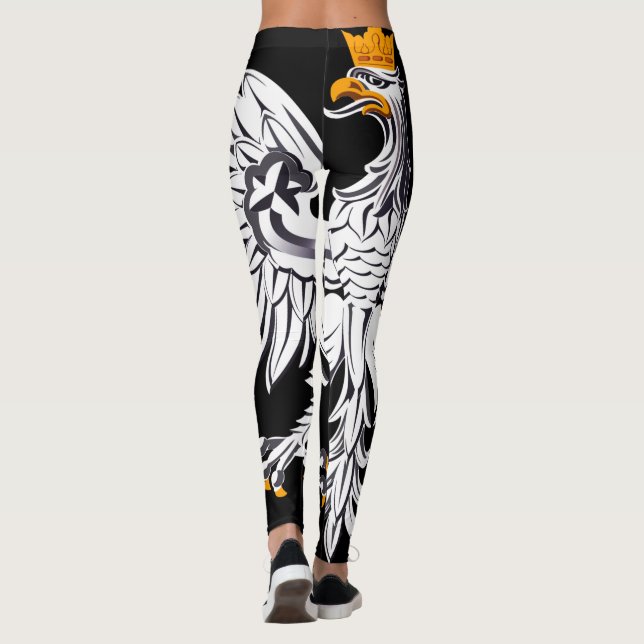 Leggings Polonais Aigle & Pologne, patriotes de mode/sports (Dos)