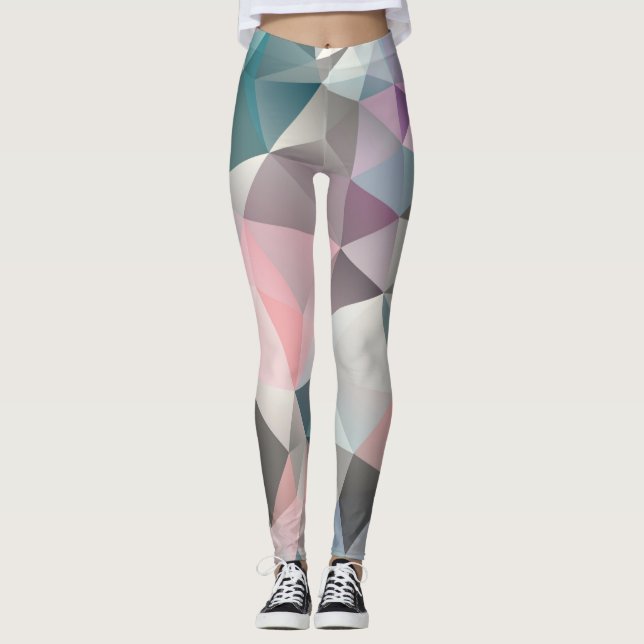 Leggings polygonaux, triangles (Devant)