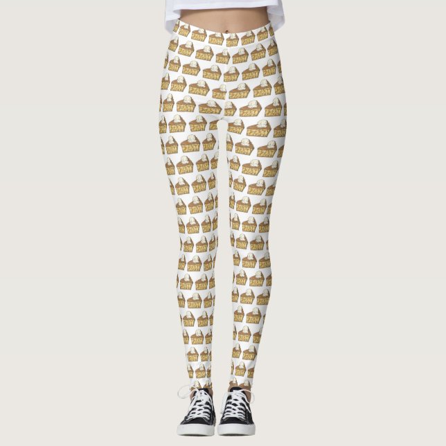 Leggings Pomme Pie A La Mode Glace Pies Slice Dessert (Devant)