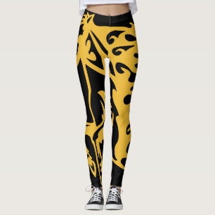 Leggings Pony Horse Stallion Steed School Bus Jaune