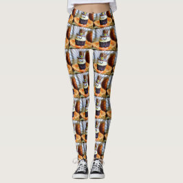 Leggings Pop Art Pilgrim Cupcakes