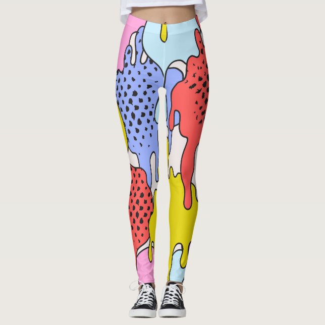 Leggings Pop Art Splatz : Dessin comique (Devant)