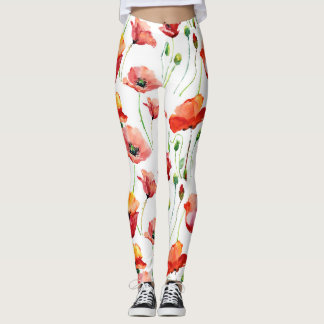 Leggings Poppy Blossom : Simple Arrière - plan sans couture