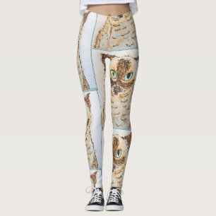 Leggings Portrait de Chat Fantaisiste Coloré