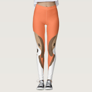 Leggings Portrait de chien marron et blanc mignon