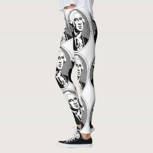 Leggings Portrait noir et blanc de George Washington
